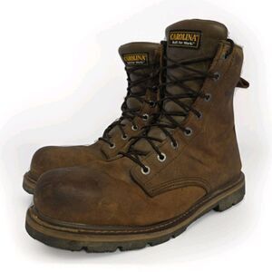 Carolina Work Boots Men's Size 13 2E Brown Leather EH Slip Oil Resistant CA9525